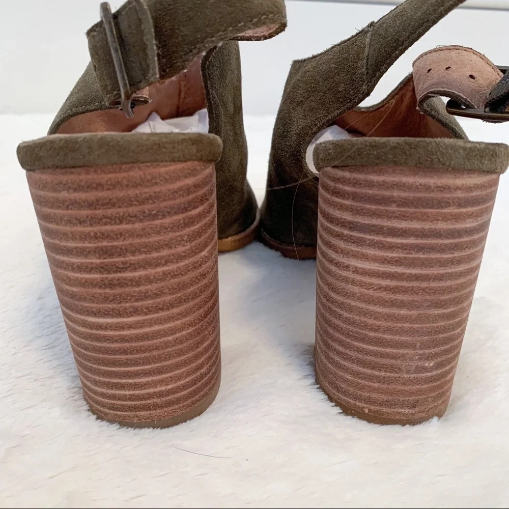 Madewell Green Suede Slingback Cary Sandal - Picture 5 of 7